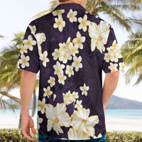 Hawaii Hibiscus Plumeria Purple Hawaiian Shirt Polynesian Pattern LT01 - Polynesian Pride