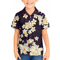 Hawaii Hibiscus Plumeria Purple Hawaiian Shirt Polynesian Pattern LT01 - Polynesian Pride