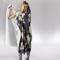 Hawaii Hibiscus Plumeria Purple Hooded Blanket Polynesian Pattern LT01 - Polynesian Pride