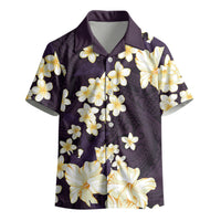 Hawaii Hibiscus Plumeria Purple Kid Hawaiian Shirt Polynesian Pattern LT01 - Polynesian Pride