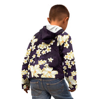 Hawaii Hibiscus Plumeria Purple Kid Hoodie Polynesian Pattern LT01 - Polynesian Pride