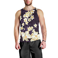 Hawaii Hibiscus Plumeria Purple Men Tank Top Polynesian Pattern LT01 - Polynesian Pride
