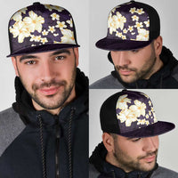 Hawaii Hibiscus Plumeria Purple Mesh Trucker Cap Polynesian Pattern LT01 - Polynesian Pride