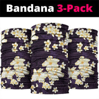 Hawaii Hibiscus Plumeria Purple Neck Gaiter Polynesian Pattern LT01 package One Size: 25*50cm Purple - Polynesian Pride