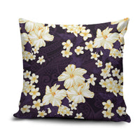 Hawaii Hibiscus Plumeria Purple Pillow Cover Polynesian Pattern LT01 Purple - Polynesian Pride