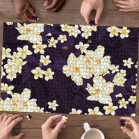 Hawaii Hibiscus Plumeria Purple Puzzle Polynesian Pattern LT01 - Polynesian Pride