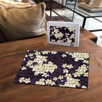 Hawaii Hibiscus Plumeria Purple Puzzle Polynesian Pattern LT01 - Polynesian Pride