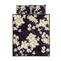 Hawaii Hibiscus Plumeria Purple Quilt Bed Set Polynesian Pattern LT01 - Polynesian Pride