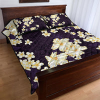 Hawaii Hibiscus Plumeria Purple Quilt Bed Set Polynesian Pattern LT01 - Polynesian Pride