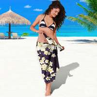 Hawaii Hibiscus Plumeria Purple Sarong Polynesian Pattern LT01 - Polynesian Pride