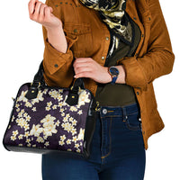 Hawaii Hibiscus Plumeria Purple Shoulder Handbag Polynesian Pattern LT01 - Polynesian Pride
