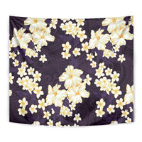 Hawaii Hibiscus Plumeria Purple Tapestry Polynesian Pattern LT01 - Polynesian Pride