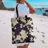 Hawaii Hibiscus Plumeria Purple Tote Bag Polynesian Pattern LT01 - Polynesian Pride