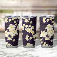 Hawaii Hibiscus Plumeria Purple Tumbler Cup Polynesian Pattern LT01 - Polynesian Pride