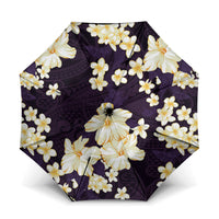 Hawaii Hibiscus Plumeria Purple Umbrella Polynesian Pattern LT01 One Size Folded 11.42 inch Opened Diameter 37.4 inch Purple - Polynesian Pride