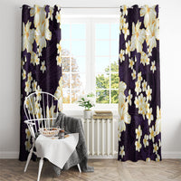 Hawaii Hibiscus Plumeria Purple Window Curtain Polynesian Pattern LT01 - Polynesian Pride