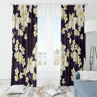 Hawaii Hibiscus Plumeria Purple Window Curtain Polynesian Pattern LT01 - Polynesian Pride