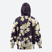Hawaii Hibiscus Plumeria Purple Zip Hoodie Polynesian Pattern LT01 - Polynesian Pride