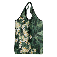 Hawaii Plumeria Tropical Leaves Grocery Bag Monstera Calathea Palm Fronds