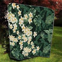 Hawaii Plumeria Tropical Leaves Quilt Monstera Calathea Palm Fronds