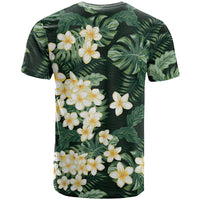 Hawaii Plumeria Tropical Leaves T Shirt Monstera Calathea Palm Fronds