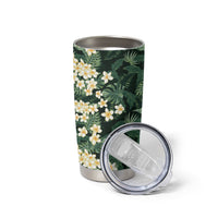Hawaii Plumeria Tropical Leaves Tumbler Cup Monstera Calathea Palm Fronds