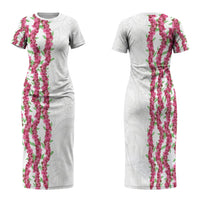 Hawaii Aalii Lei Family Matching Short Sleeve Bodycon Dress and Hawaiian Shirt Aalii Ku Makani