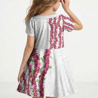 Hawaii Aalii Lei Kid Short Sleeve Dress Aalii Ku Makani