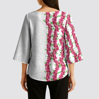 Hawaii Aalii Lei Kimono Sleeve Blouse Aalii Ku Makani