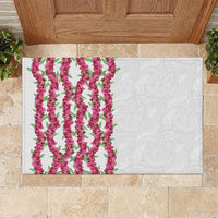 Hawaii Aalii Lei Rubber Doormat Aalii Ku Makani