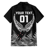 Custom New Zealand Rugby Hawaiian Shirt NZ Opango Forever Silver Fern Heart LT01 - Polynesian Pride