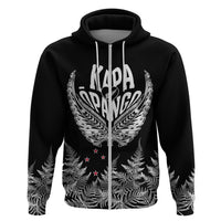 Custom New Zealand Rugby Hoodie NZ Opango Forever Silver Fern Heart LT01 Zip Hoodie Black - Polynesian Pride