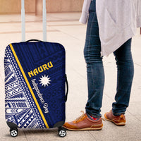 Nauru Independence Day Luggage Cover Repubrikin Naoero Gods Will First LT01 Blue - Polynesian Pride
