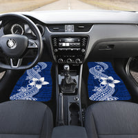 Hafa Adai Guam Car Mats Polynesian Floral Blue Pattern LT01 - Polynesian Pride