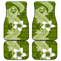 Hafa Adai Guam Car Mats Polynesian Olive Green Blue Pattern LT01 Green - Polynesian Pride