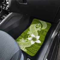 Hafa Adai Guam Car Mats Polynesian Olive Green Blue Pattern LT01 - Polynesian Pride