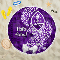 Hafa Adai Guam Beach Blanket Polynesian Floral Purple Pattern LT01 One Size 150cm Purple - Polynesian Pride