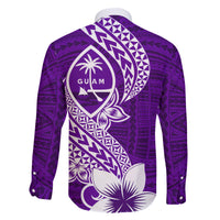 Hafa Adai Guam Family Matching Puletasi Dress and Hawaiian Shirt Polynesian Floral Purple Pattern LT01 - Polynesian Pride