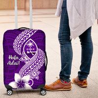Hafa Adai Guam Luggage Cover Polynesian Floral Purple Pattern LT01 Purple - Polynesian Pride