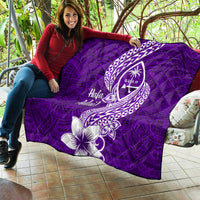 Hafa Adai Guam Quilt Polynesian Floral Purple Pattern LT01 - Polynesian Pride