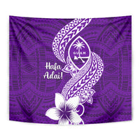 Hafa Adai Guam Tapestry Polynesian Floral Purple Pattern LT01 - Polynesian Pride