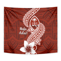 Hafa Adai Guam Tapestry Polynesian Floral Red Pattern LT01 - Polynesian Pride