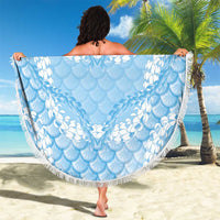 Baby Blue Mermaid Puakenikeni Maile Lei Beach Blanket LT01 - Polynesian Pride