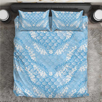 Baby Blue Mermaid Puakenikeni Maile Lei Bedding Set LT01 Blue - Polynesian Pride