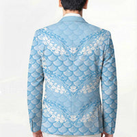 Baby Blue Mermaid Puakenikeni Maile Lei Blazer LT01 - Polynesian Pride