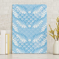 Baby Blue Mermaid Puakenikeni Maile Lei Canvas Wall Art LT01 Without Frame Blue - Polynesian Pride