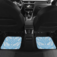 Baby Blue Mermaid Puakenikeni Maile Lei Car Mats LT01 Set 2pcs - Back Blue - Polynesian Pride