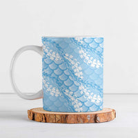 Baby Blue Mermaid Puakenikeni Maile Lei Ceramic Mug LT01 Blue - Polynesian Pride