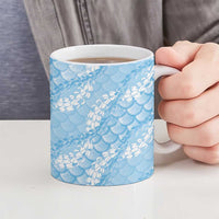 Baby Blue Mermaid Puakenikeni Maile Lei Ceramic Mug LT01 - Polynesian Pride