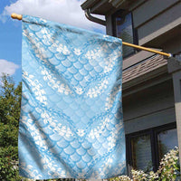 Baby Blue Mermaid Puakenikeni Maile Lei Garden Flag LT01 - Polynesian Pride
